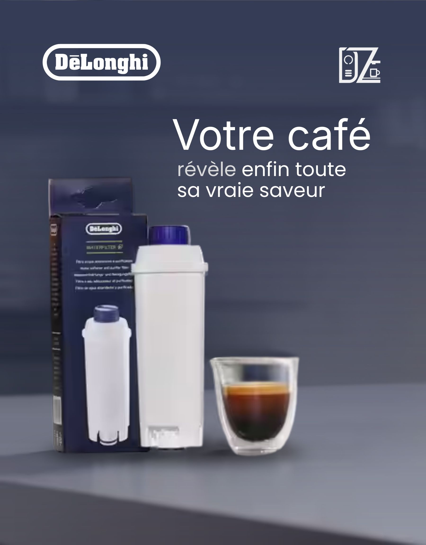 Cartouche filtrante DeLonghi machine à café